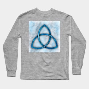 Trinity Knot in blue Long Sleeve T-Shirt